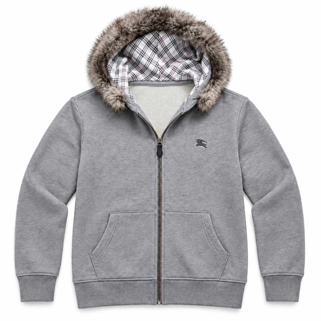 Grey Fur Hood